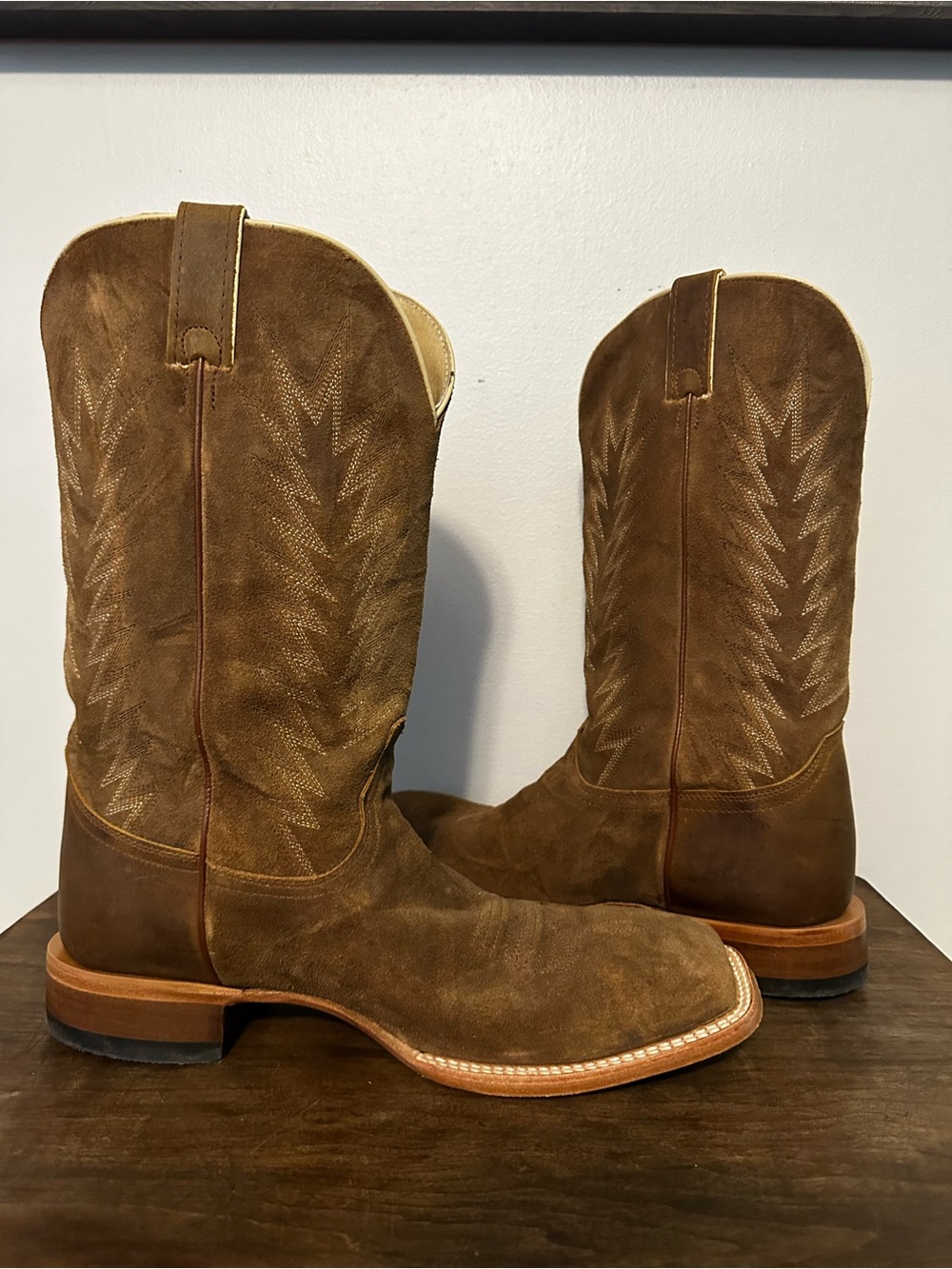 JUSTIN MEN'S HOMBRE WESTERN BOOTS - BROAD SQUARE TOE SIZE 12